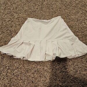 Lady Hagen Hagen 17" Pleat Skort White Golf Tennis Tummy Control WGH17431 Small